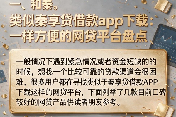 类似秦享贷借款app下载一样方便的网贷平台盘点