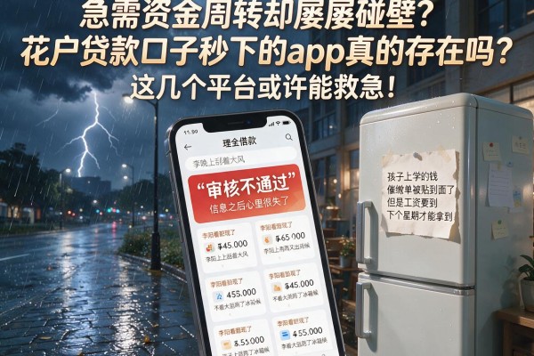 急需资金周转却屡屡碰壁？花户贷款口子秒下的app真的存在吗？这几个平台或许能救急！