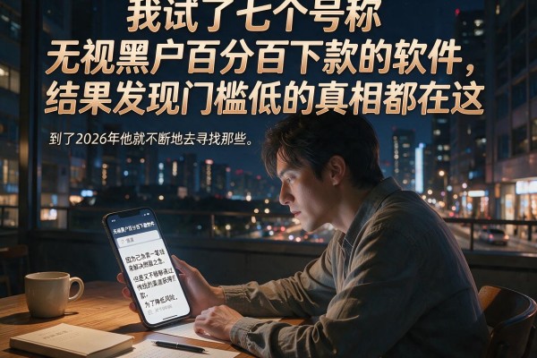 我试了七个号称无视黑户百分百下款的软件,结果发现门槛低的真相都在这