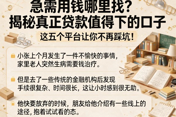 急需用钱哪里找？揭秘真正贷款值得下的口子，这五个平台让你不再踩坑！