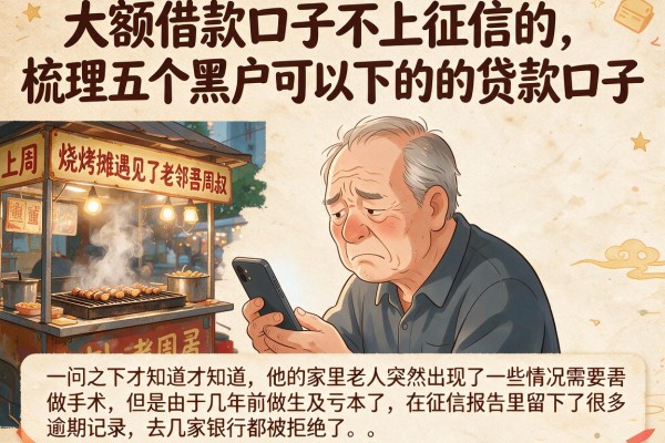 大额借款口子不上征信的，梳理五个黑户可以下的贷款口子