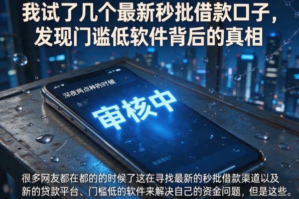 我试了几个最新秒批借款口子，发现门槛低软件背后的真相