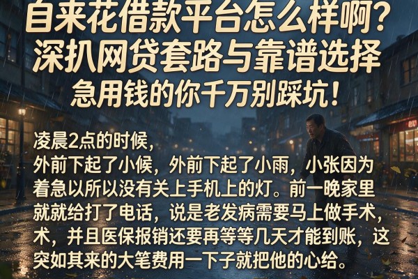 自来花借款平台怎么样啊？深扒网贷套路与靠谱选择，急用钱的你千万别踩坑！