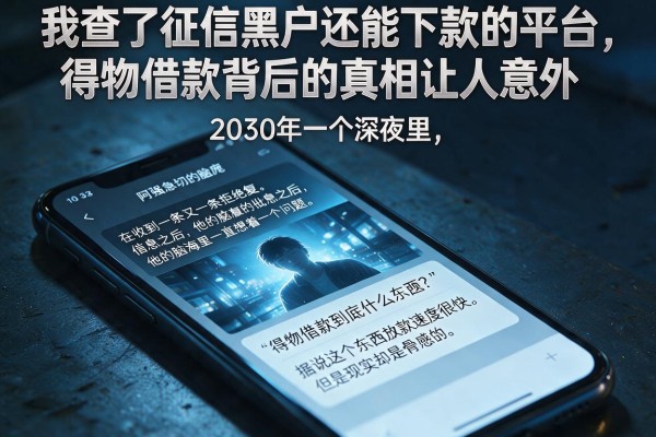 我查了征信黑户还能下款的平台，得物借款背后的真相让人意外