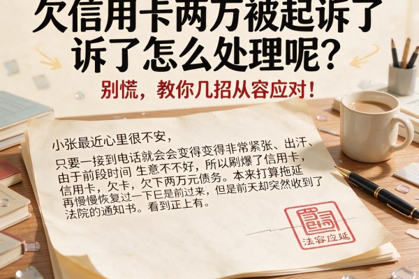 欠信用卡两万被起诉了怎么处理呢？别慌，教你几招从容应对！