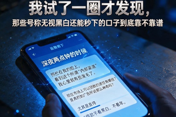 我试了一圈才发现，那些号称无视黑白还能秒下的口子到底靠不靠谱