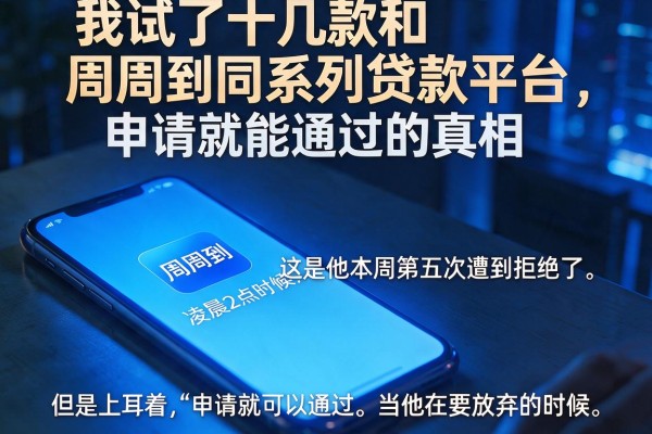 我试了十几款和周周到同系列的贷款平台，发现申请就能通过的真相