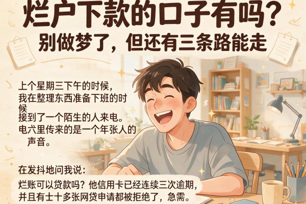 烂户下款的口子有吗？别做梦了，但还有三条路能走