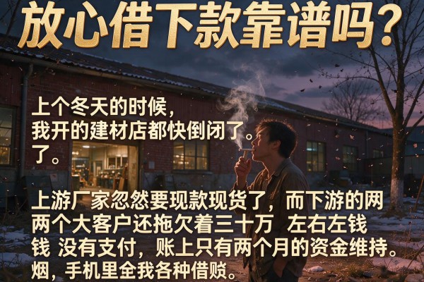放心借下款靠谱吗？一个被资金链逼到墙角的小老板真心话