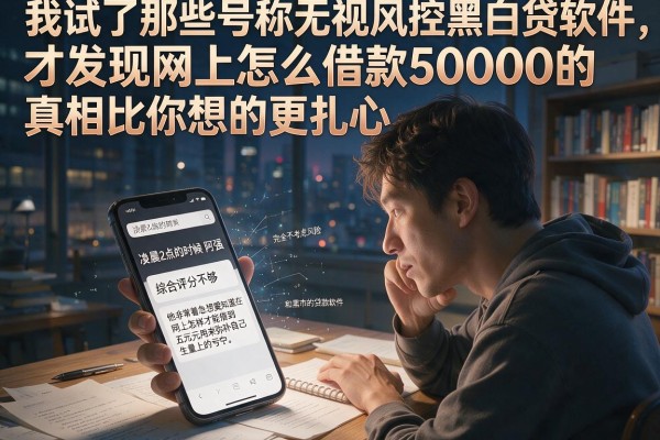 我试了那些号称无视风控黑白的网贷软件，才发现网上怎么借款50000的真相比你想的更扎心