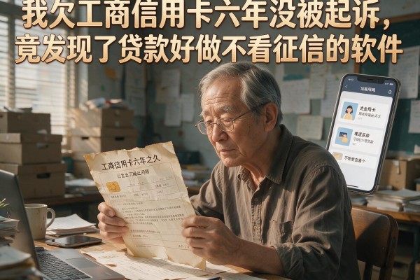 我欠工商信用卡六年没被起诉，竟发现了贷款好做不看征信的软件