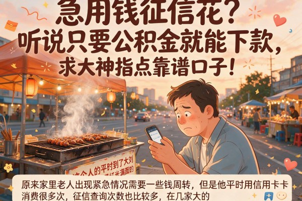 急用钱征信花？听说只要公积金就能下款，求大神指点靠谱口子！