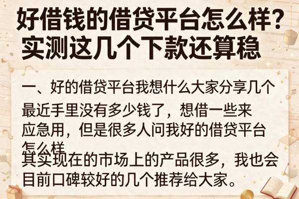 好借钱的借贷平台怎么样？实测这几个下款还算稳