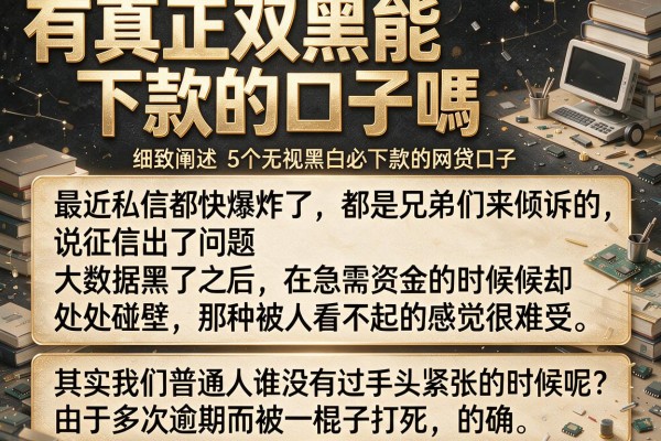 有真正双黑能下款的口子嗎，细致阐述5个无视黑白必下款的网贷口子