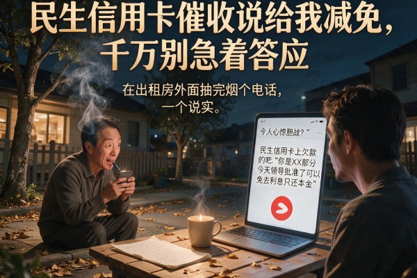 民生信用卡催收说给我减免，千万别急着答应