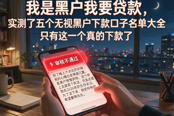我是黑户我要贷款，实测了五个无视黑户下款口子名单大全，只有这一个真的下款了