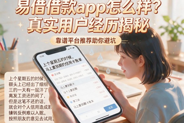易借借款app怎么样？真实用户经历揭秘，靠谱平台推荐助你避坑