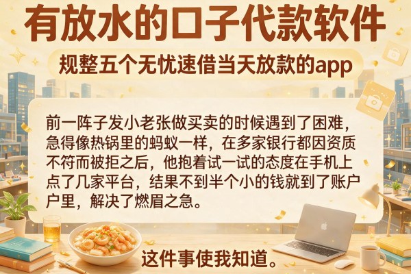 有放水的口子代款软件，规整五个无忧速借当天放款的app
