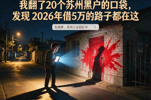 我翻了20个苏州黑户的口袋，发现2026年借5万的路子都在这