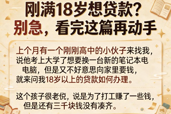 刚满18岁想贷款？别急，看完这篇再动手