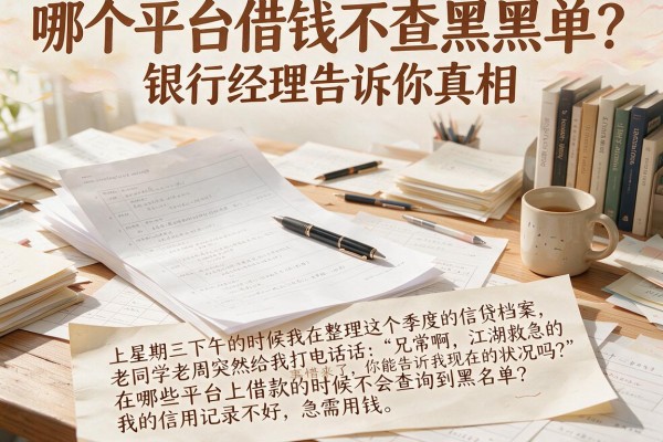 哪个平台借钱不查黑名单？银行经理告诉你真相