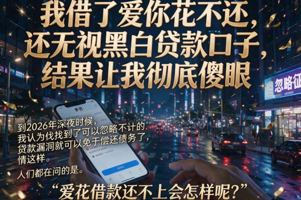 我借了爱你花不还，还无视黑白贷款口子，结果让我彻底傻眼