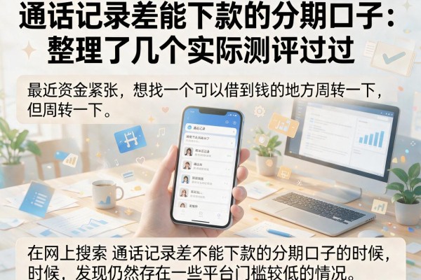 通话记录差能下款的分期口子：整理了几个实际测评过的