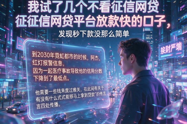 我试了几个不看征信网贷平台放款快的口子，发现秒下款没那么简单