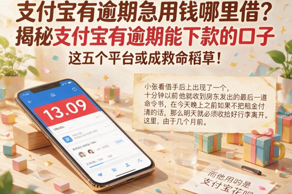 支付宝有逾期急用钱哪里借？揭秘支付宝有逾期能下款的口子，这五个平台或成救命稻草！