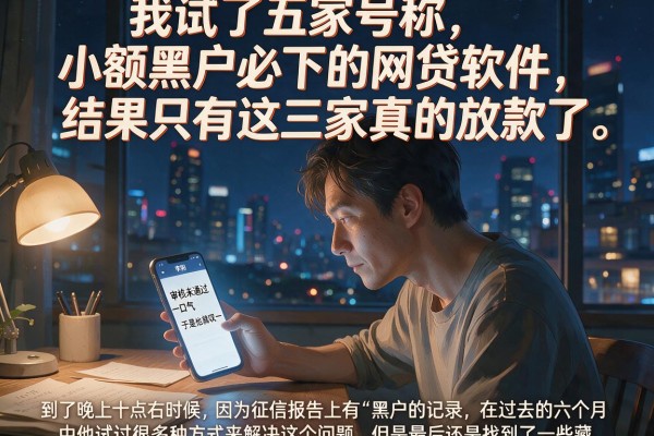 我试了五家号称小额黑户必下的网贷软件，结果只有这三家真的放款了