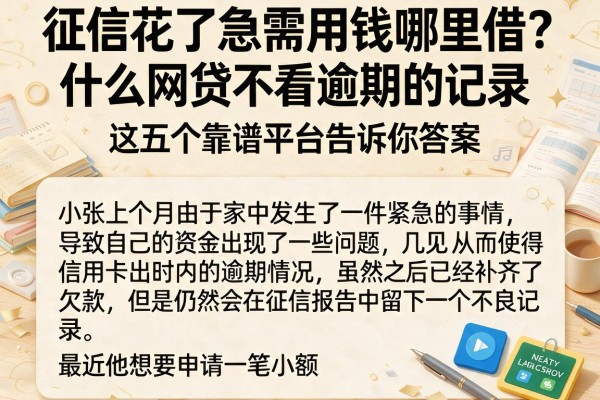 征信花了急需用钱哪里借？什么网贷不看逾期的记录，这五个靠谱平台告诉你答案