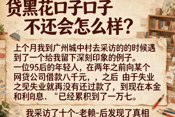 贷黑花口子不还会怎么样？我采访了十个-老赖-后发现了真相
