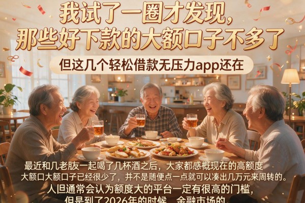 我试了一圈才发现，那些好下款的大额口子不多了，但这几个轻松借款无压力app还在