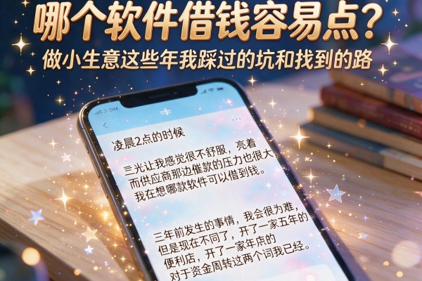 哪个软件借钱容易点？做小生意这些年我踩过的坑和找到的路