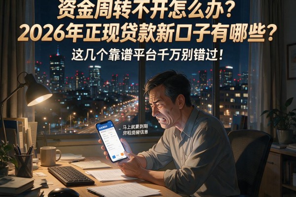 资金周转不开怎么办？2026年正规贷款新口子有哪些？这几个靠谱平台千万别错过！
