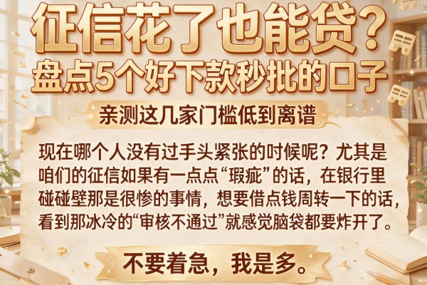 征信花了也能贷？盘点5个好下款秒批的口子，亲测这几家门槛低到离谱