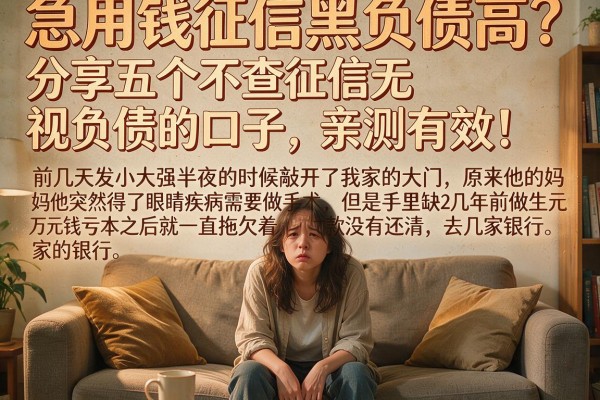 急用钱征信黑负债高？分享五个不查征信无视负债的口子，亲测有效！