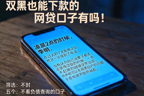 双黑也能下款的网贷口子有吗，筛选五个不看负债查询的口子