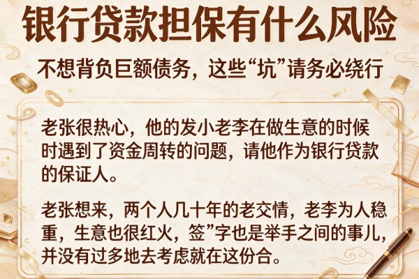 银行贷款担保有什么风险？不想背负巨额债务，这些“坑”请务必绕行