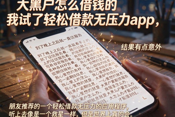 大黑户怎么借钱的我试了轻松借款无压力app，结果有点意外