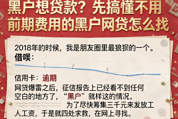 黑户想贷款？先搞懂不用前期费用的黑户网贷怎么找