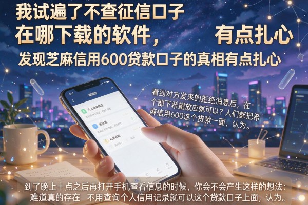 我试遍了不查征信口子在哪下载的软件，发现芝麻信用600贷款口子的真相有点扎心