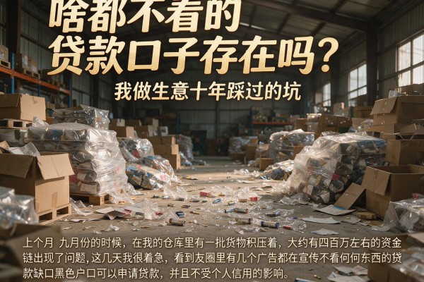 啥都不看的贷款口子存在吗?我做生意十年踩过的坑
