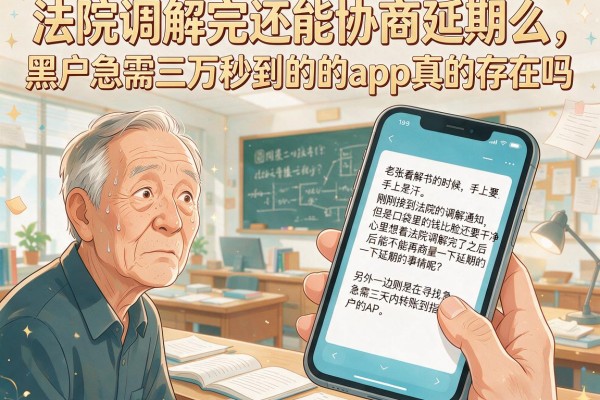 法院调解完还能协商延期么，黑户急需三万秒到的的app真的存在吗
