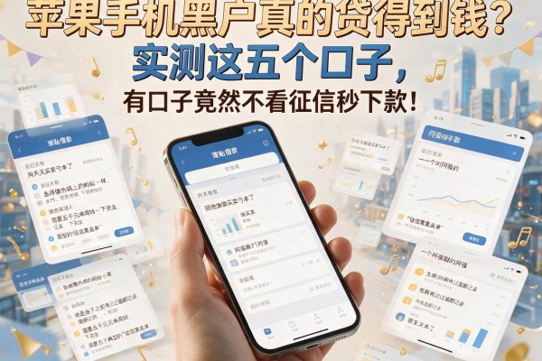 苹果手机黑户真的贷不到钱？实测这五个口子，有口子竟然不看征信秒下款！