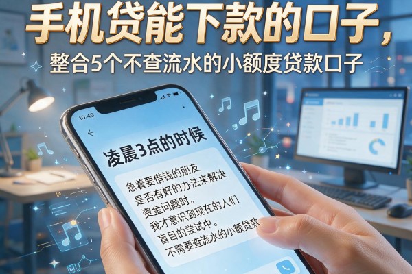 手机贷能下款的口子，整合5个不查流水的小额度贷款口子