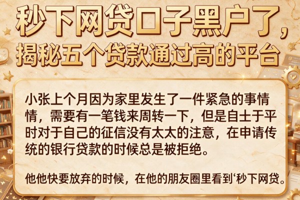 秒下网贷口子黑户了，揭秘五个贷款通过高的平台