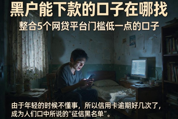 黑户能下款的口子在哪找,整合5个网贷平台门槛低一点的口子