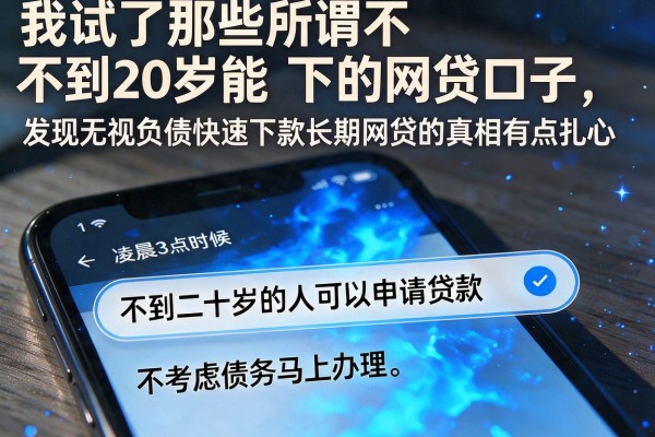 我试了那些所谓不到20岁能下的网贷口子，发现无视负债快速下款长期网贷的真相有点扎心