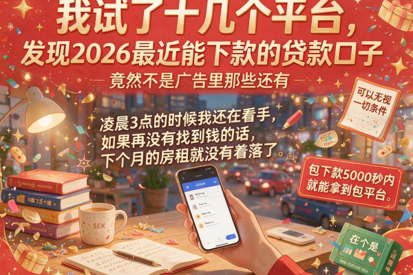 我试了十几个平台，发现2026最近能下款的贷款口子竟然不是广告里那些